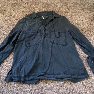 Free People Lace Up Shirt